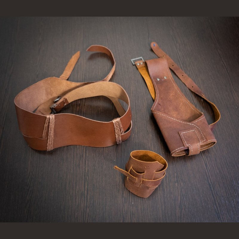 Rey Accessory - Belt, Wrist cuff, and Holster | Star Wars Cosplay - 擺飾/家飾品 - 其他材質 咖啡色