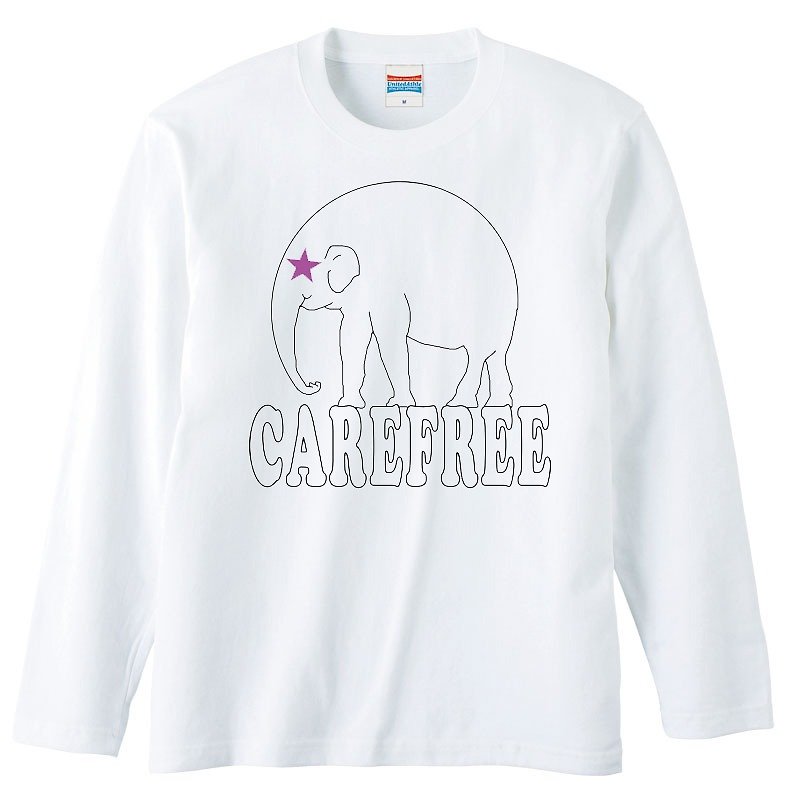 ロングスリーブTシャツ / carefree - T 恤 - 棉．麻 白色