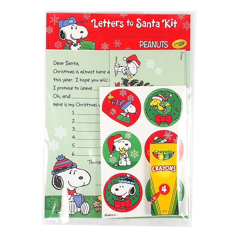 Snoopy Stationery Set-Letter to Santa Claus【Hallmark-Christmas Gift】 - ซองจดหมาย - กระดาษ หลากหลายสี