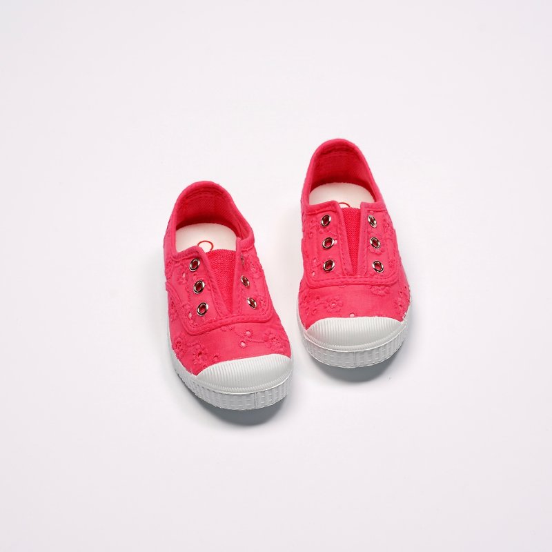 西班牙國民帆布鞋 CIENTA 70998 67 桃紅色 提花布料 童鞋