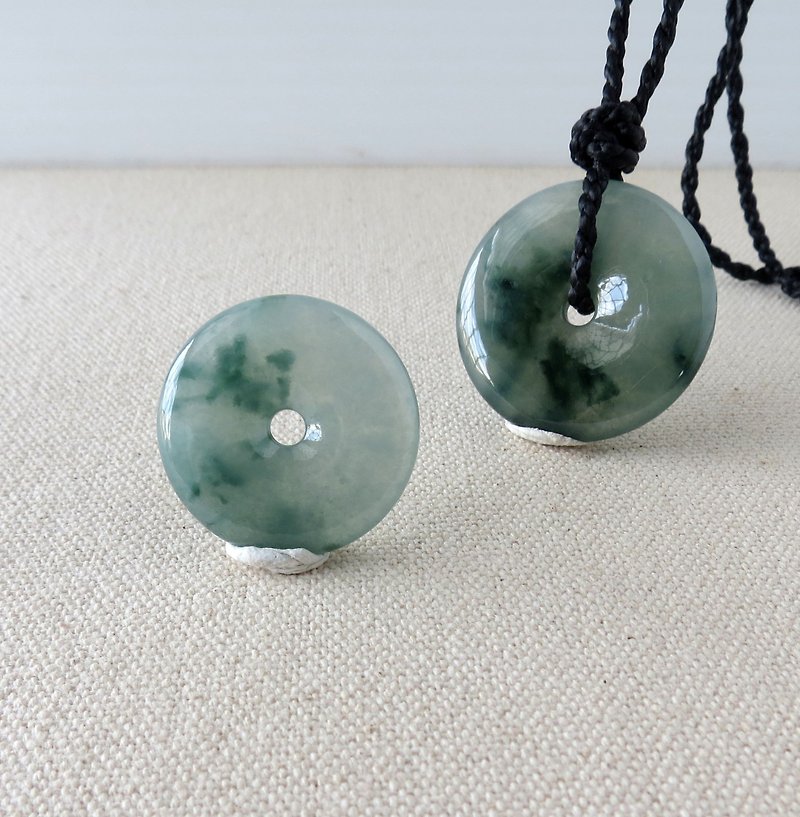 The Year of the Birth 【Spring‧Blank】 Ice Floating Flower Jade Silk Wax Necklace*BFG2*[Four Strands] - Long Necklaces - Gemstone Green