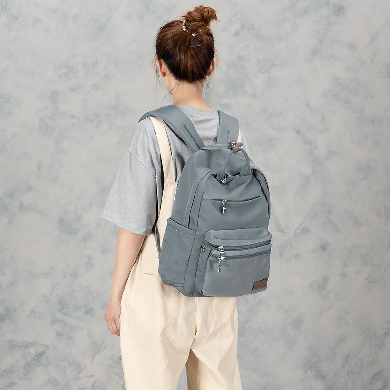 Backpack-Morning Portable Water-Repellent Backpack-6002-30-Multiple colors to choose from - Backpacks - Nylon Gray