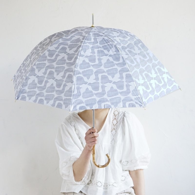 竹把 UV防護手開式長傘 鳥 紫外線99.9%防護 晴雨兩用 日傘 - 雨傘/雨衣 - 防水材質 灰色