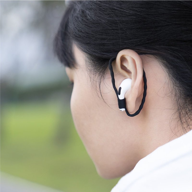 Bone / AirPods earphone case anti-drop ring-sports running anti-lost - ที่เก็บหูฟัง - ซิลิคอน หลากหลายสี