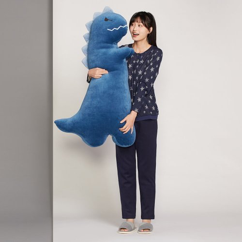 YVONNE COLLECTION以旺傢飾 恐龍長型大抱枕-普魯士藍