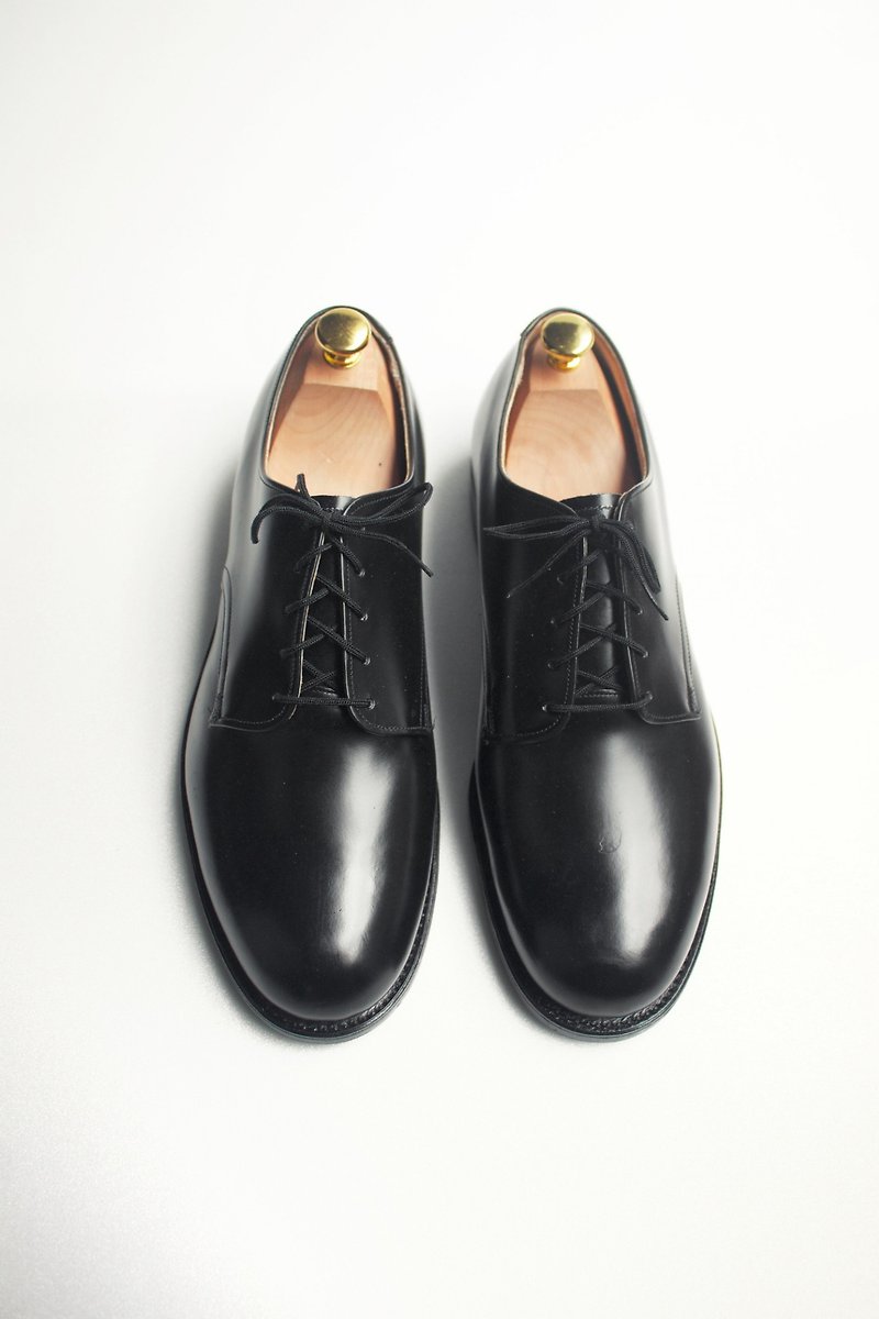 80s shoes standard Navy | US Navy Service Shoes US 9.5W EUR 4344 -Deadstock - รองเท้าบูธผู้ชาย - หนังแท้ สีดำ