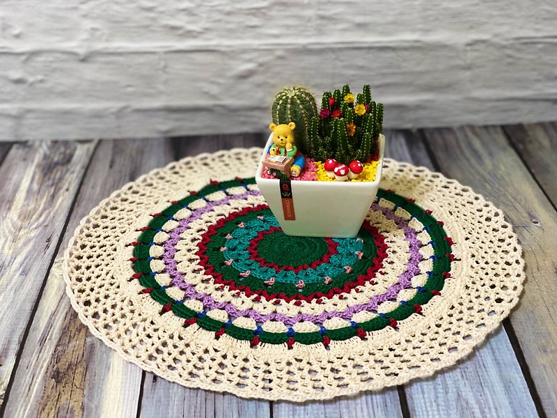 Be obsessed with hooks. Retro mandala table mat coaster heat pad - Items for Display - Other Materials 