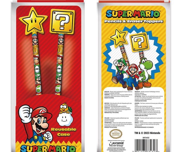 [Nintendo Super Mario] Mario Invincible Stars and Question Mark Bricks  Stationery Set of 4