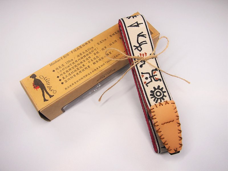 Missbao Hands Square - Taiwan Aboriginal Sew-camera strap decompression - กล้อง - ผ้าฝ้าย/ผ้าลินิน ขาว