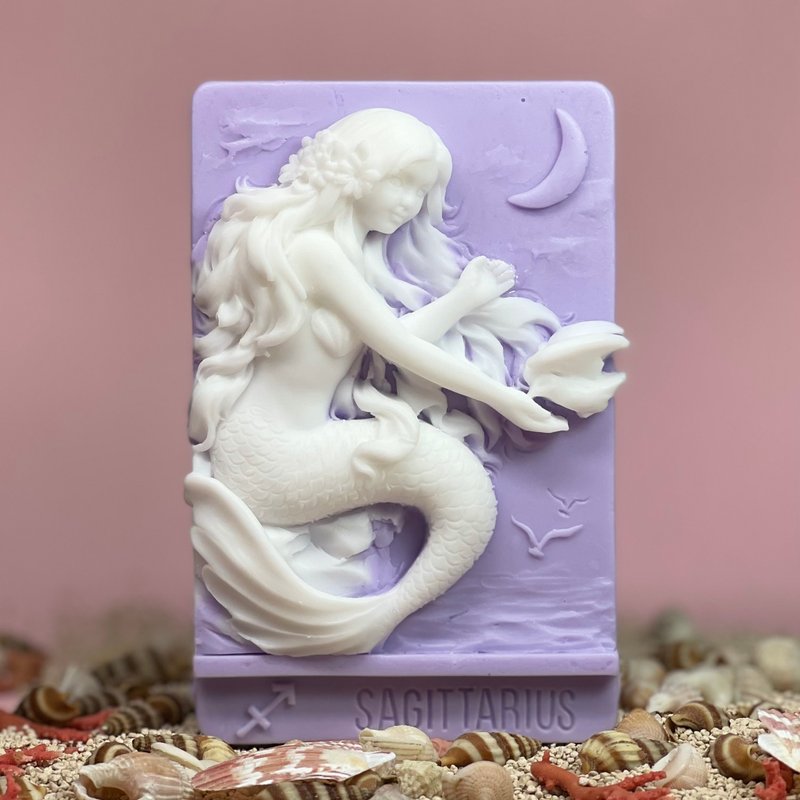 美人魚/香氛皂 12星座/射手座 手工皂 - 肥皂/手工皂 - 其他材質 白色