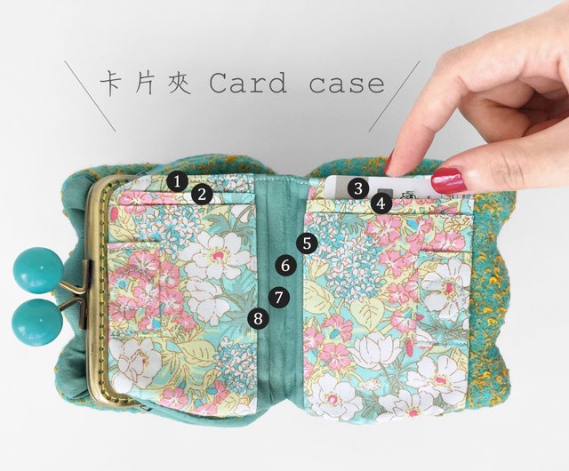 お財布にやさしい特典品】 青緑二つ折り財布 チューリップミニ