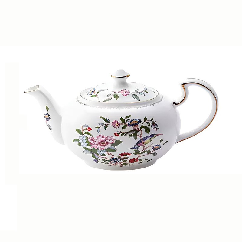 英國Aynsley 雀鳥系列 骨瓷茶壺1200ml - 茶壺/茶杯/茶具 - 瓷 白色