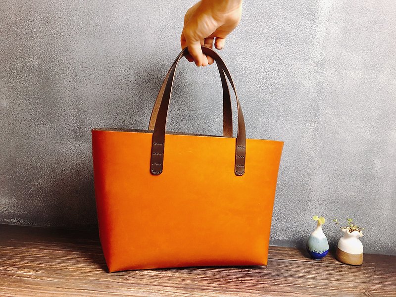 ITALY MOTOWN HANDMADE-TOTE BAG - Handbags & Totes - Genuine Leather Multicolor