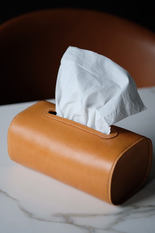 Tissue Box Cover Leather