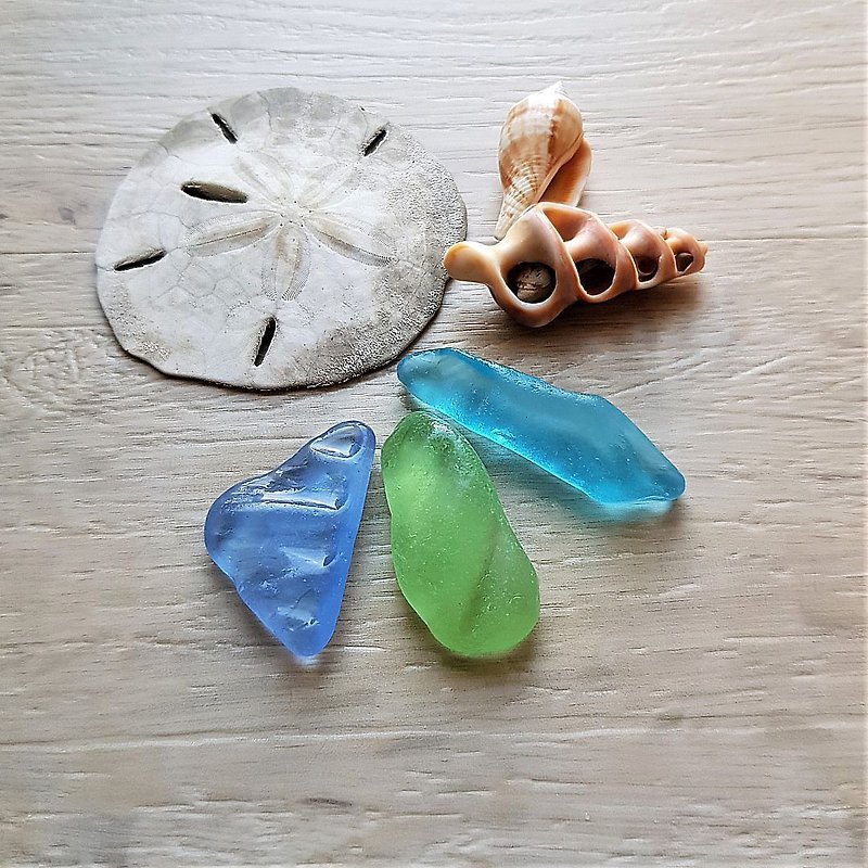 Large sea glass. Patterned sea glass P047 - Other - Glass Multicolor