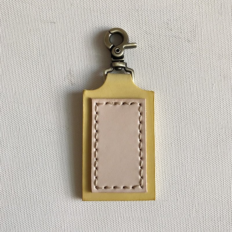 Brand-name bag │ custom-made brand-name pendant - yellow (customized typing) - Keychains - Genuine Leather Yellow