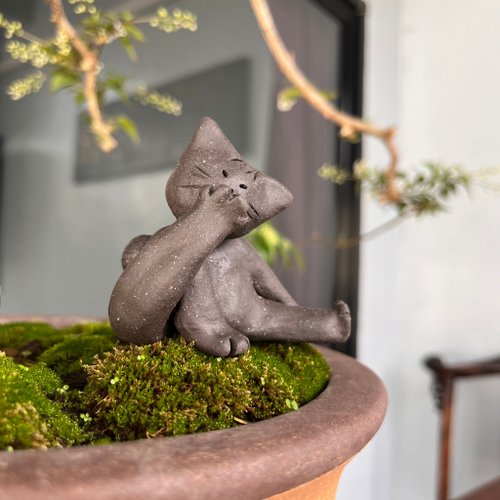 陶芸 陶人形(大) ネコ 500x0.jpg