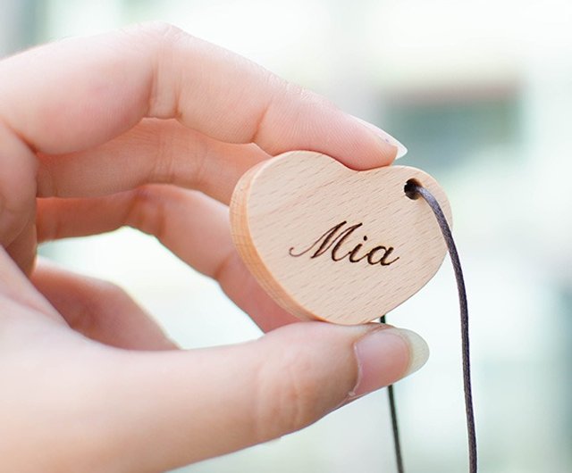 Personalized, Engraved Wood Hearts, Tags, Charms, Labels