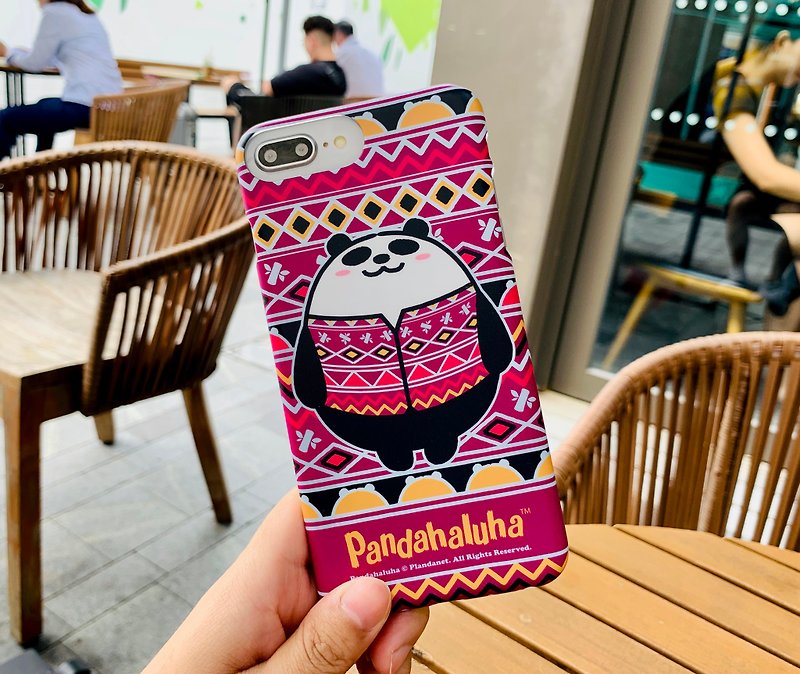 iPhone 8/7 Plus/6s 民族熊貓 Pandahaluha輕薄霧面手機套 手機殼 - 手機殼/手機套 - 塑膠 紫色