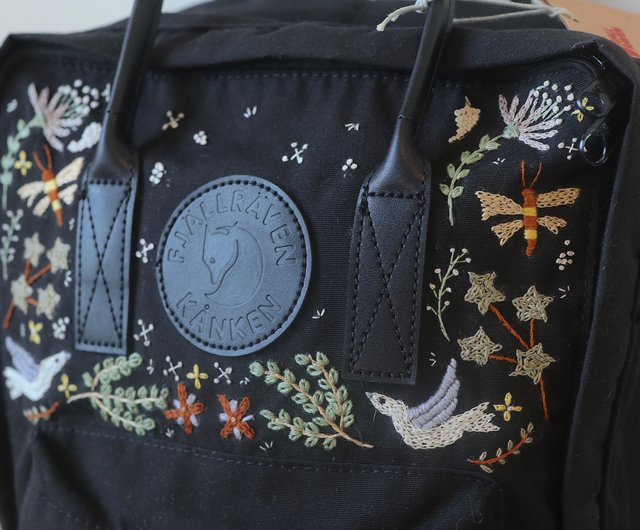 Joy 刺繍入り Kanken オールブラックハンドル - ショップ Kuanai
