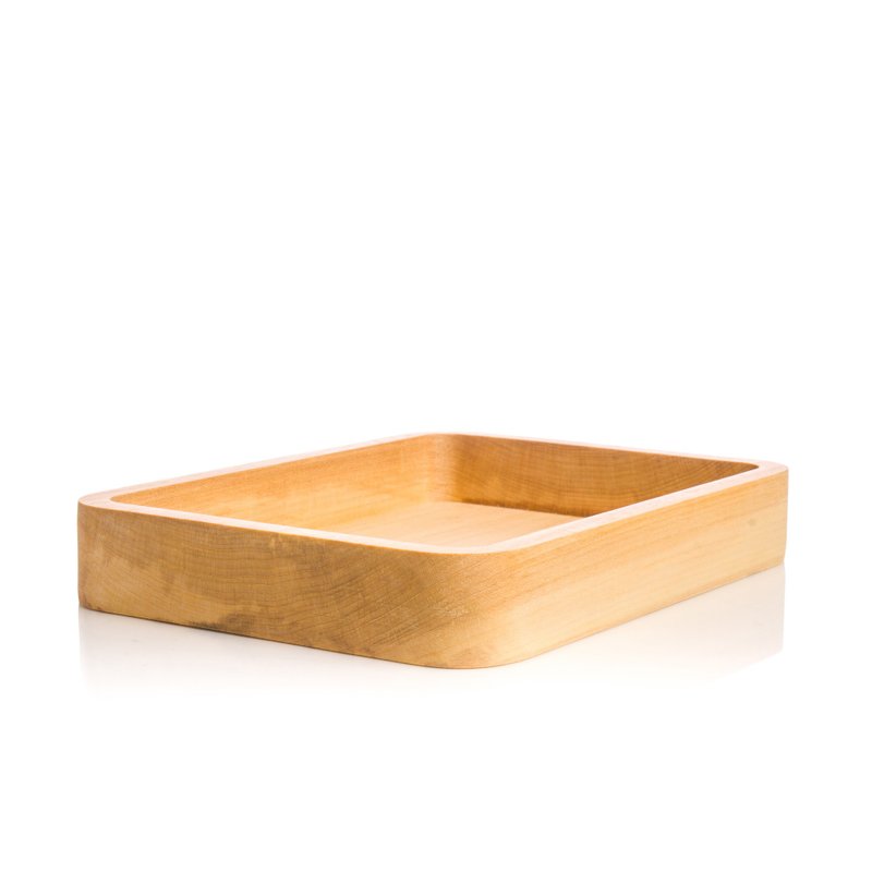 Wood desk organizer Valet tray for men women Wooden catchall tray Key, pencil - 筆筒/筆座 - 木頭 