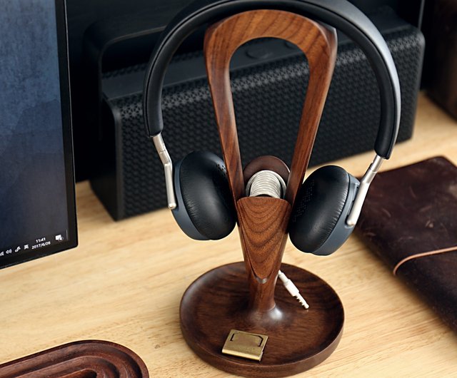 Wooden Headphone Holder, Headphone Stand, Headphone Hanger 