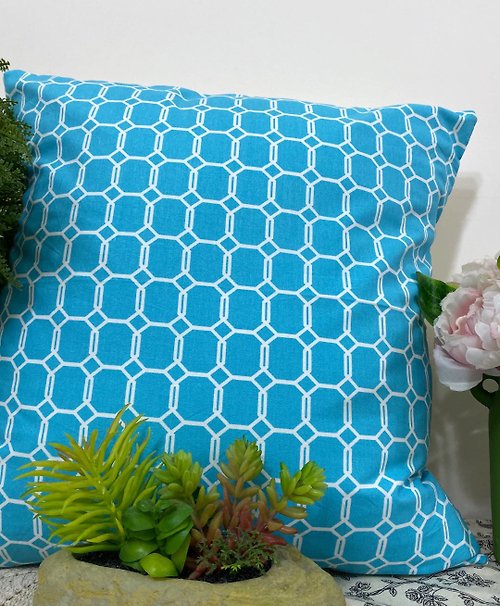 hazelnut 北歐風格簡約彩藍色幾何圖案抱枕靠枕靠墊枕套