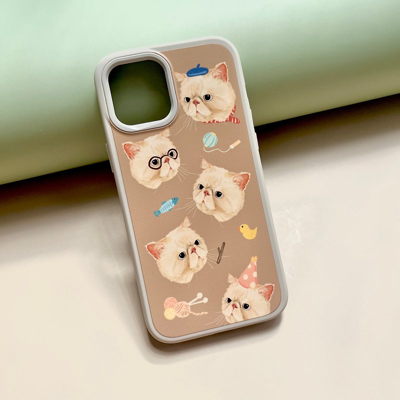 携帯電話ケース | Dai Yu には猫のサイの盾が付いている携帯電話ケースのカスタマイズされたギフト - スマホケース - その他の素材 