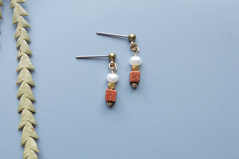 Square n Circle Desert - earrings pierced earrings clip-on earrings