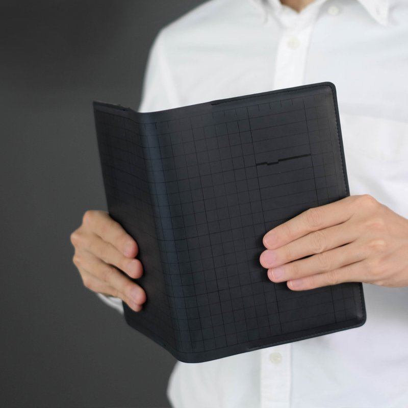 HAH Refillable Sketch book A5 - BLACK ONYX - 筆記本/手帳 - 乳膠 黑色