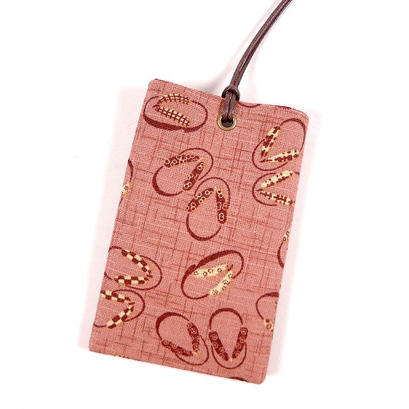 悠遊卡 證件套 名片卡套  卡袋-日式和風鞋 - 名片夾/名片盒 - 棉．麻 粉紅色