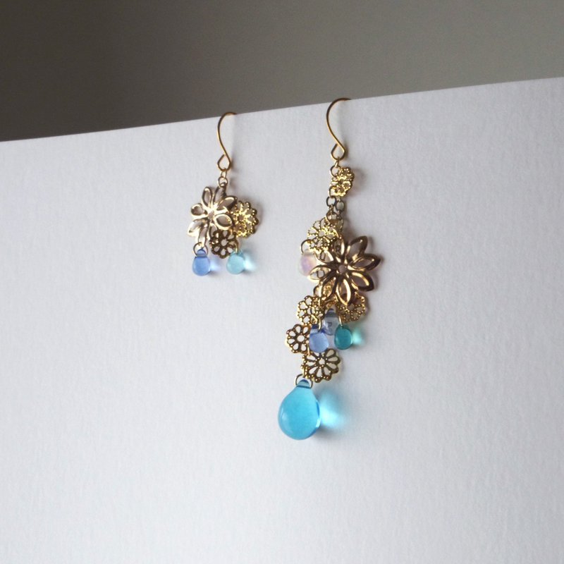 Piercings, twinkling - Earrings & Clip-ons - Glass Blue