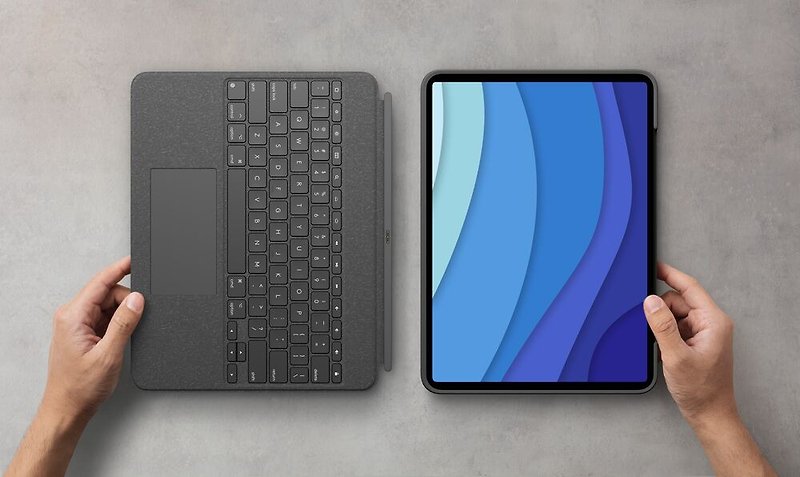 Combo Touch 保護殼 iPad Pro - 平板/電腦保護殼 - 塑膠 灰色