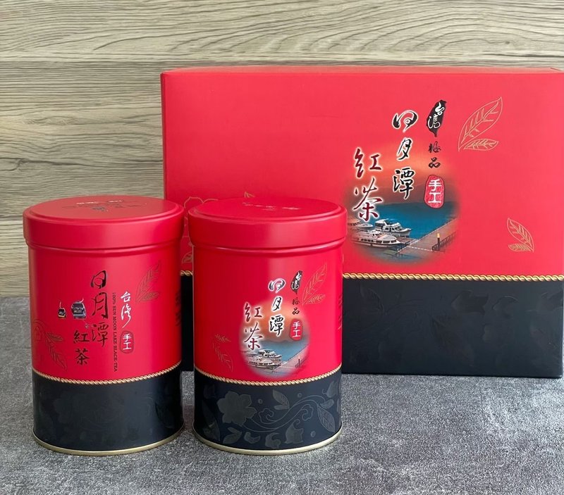 Manday Life Tea Exclusive Gift Box Elegant Ruby Sun Moon Lake Ruby Black Tea Gift Box Set-2 taels, 2 pieces - ชา - วัสดุอื่นๆ สีนำ้ตาล