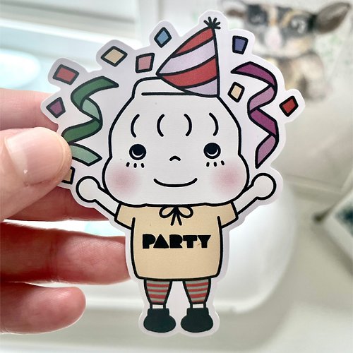 adorablemadeth Di-cut sticker (Latte collection : party)