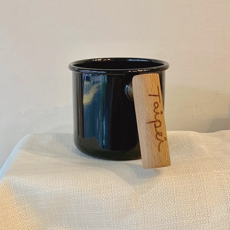TRUVII Enamel Cup / Classic Black / Exclusive Taipei Lettering - แก้ว - โลหะ 