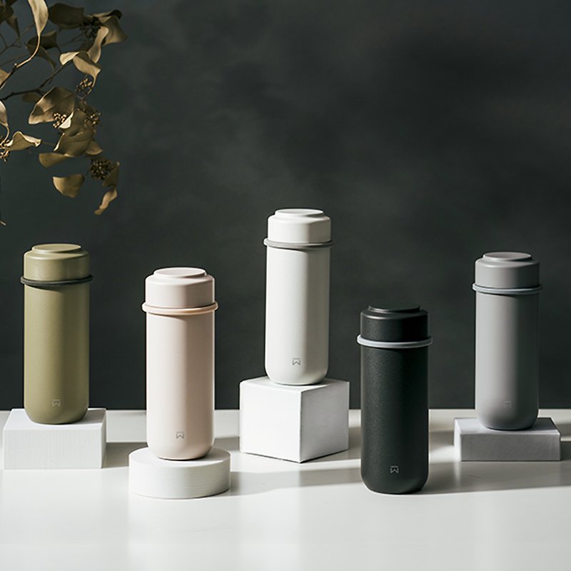 WOKY Wochu-JIN Real Porcelain Series Lightweight Accompanying Ceramic Vacuum Bottle 260ml (5 Colors) - Vacuum Flasks - Pottery Multicolor