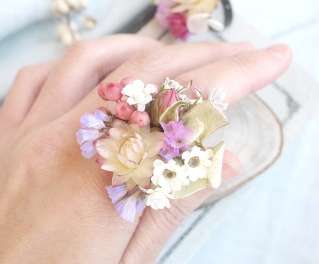 To be continued | dried flower ring jewelry wedding gift was a