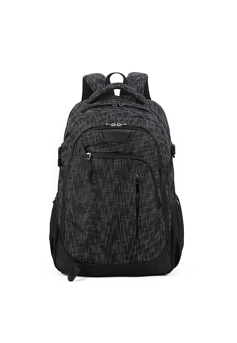 Ergonomic School Bag Lightweight Massage Shoulder Backpack SN57605-40A Black - กระเป๋าเป้สะพายหลัง - วัสดุอีโค สีดำ
