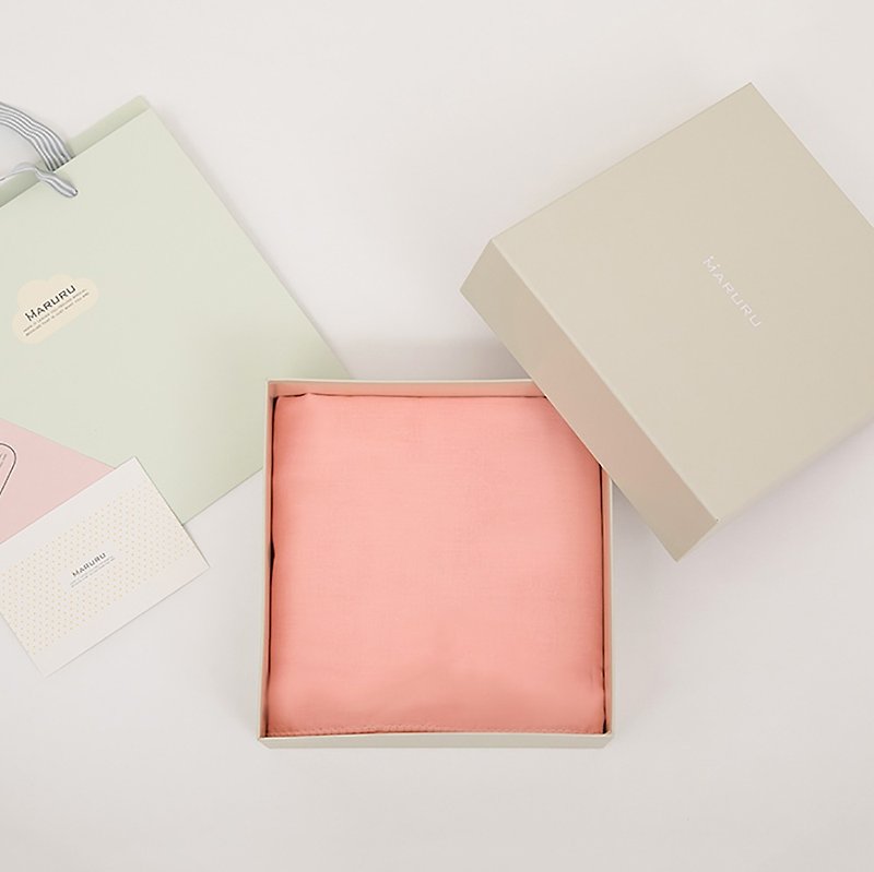 [Gift Box Set] Japanese Bath Towel XL Set (Sky Blue + Peach) [Newborn Gift/Birth Gift]