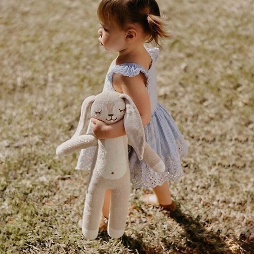 amourbella 美國 Blabla Kids | 純棉針織娃娃(大隻) - 卡其兔子 1-04-061