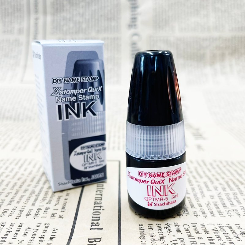 SHACHIHATA QN Series Refill Ink/Black - For Stamps