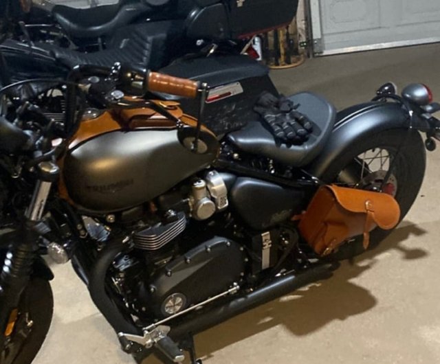 トライアンフ サドルバッグ(ヴィンテージブラウン)バイク用本革