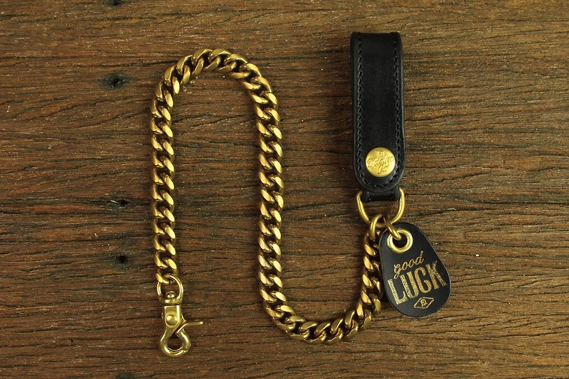 [METALIZE] "Standard Storage" leather waist chain - Keychains - Copper & Brass 