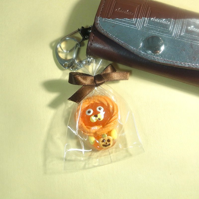マロンのハロウィンキーホルダー - 鑰匙圈/鑰匙包 - 樹脂 橘色
