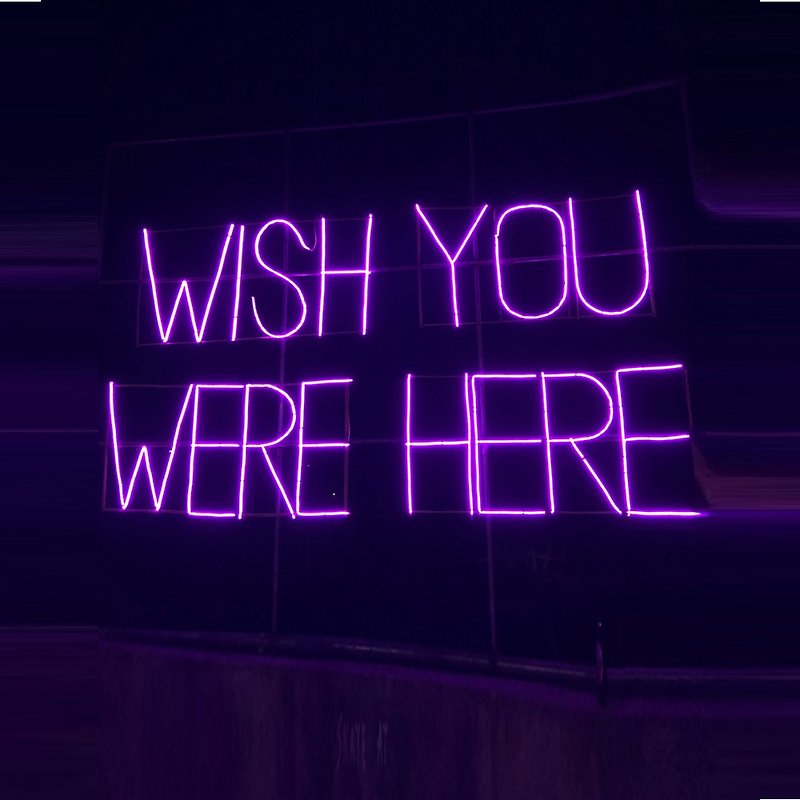 WISH YOU WERE HERE LED Neon Sign for Home Office Party Wall Bar Birthday - Lighting - Acrylic Transparent