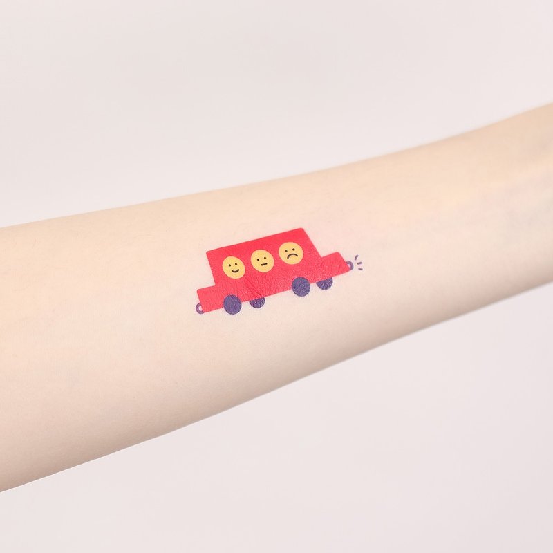 Surprise Tattoos - Car Temporary Tattoo - Temporary Tattoos - Paper Red