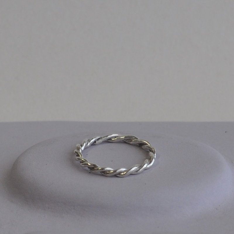 Twisted Silver ring/1.2mm round wire x 2/size can be specified - General Rings - Other Metals Silver