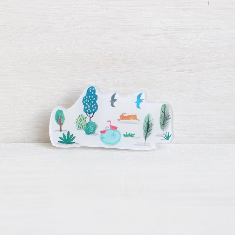 Hare pin I Story_Hare - Badges & Pins - Acrylic White