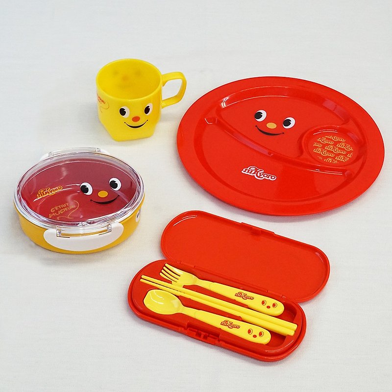 Nikyoro 1-Tier Lunchbox Cutlery Trio Mug Meal Plate 4 items Set Gift Japan